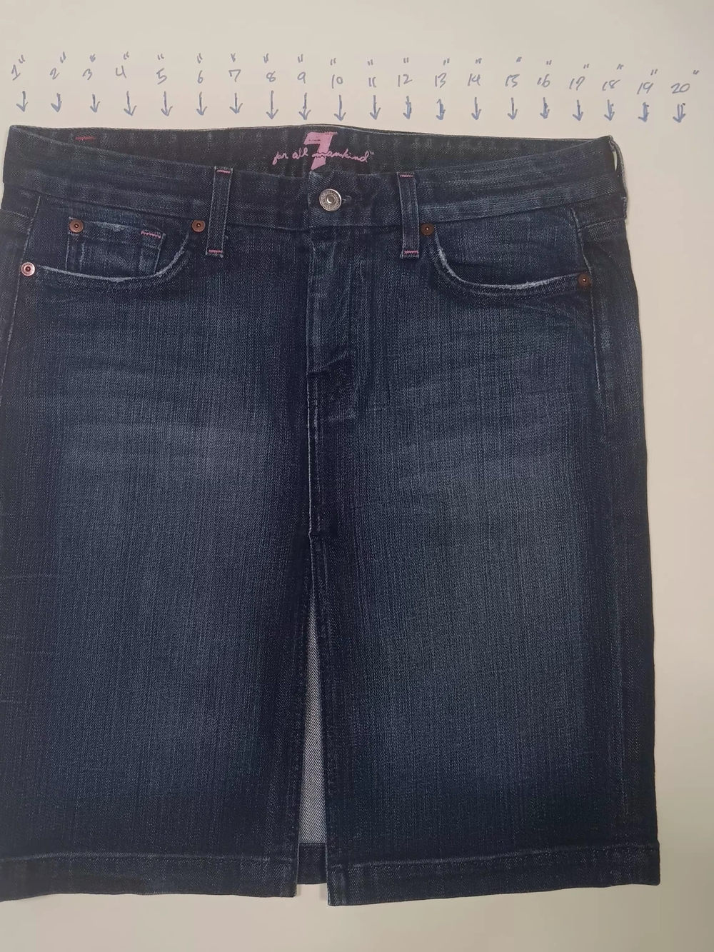 7 For All Man Kind Dark Indigo Denim Bootcut Jeans